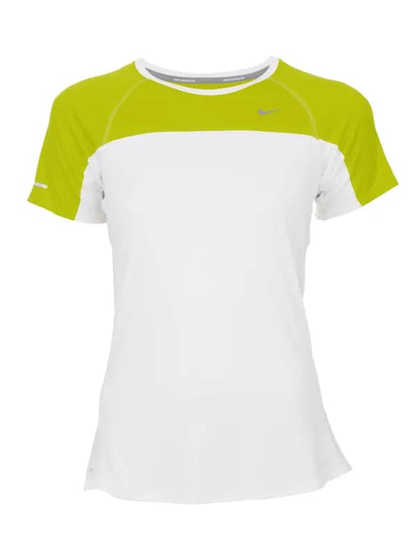Nike Women As Miler Ss White T-Shirts