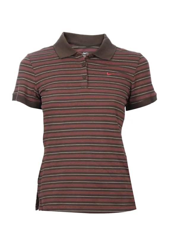 Nike Women Brown Polo T-shirt