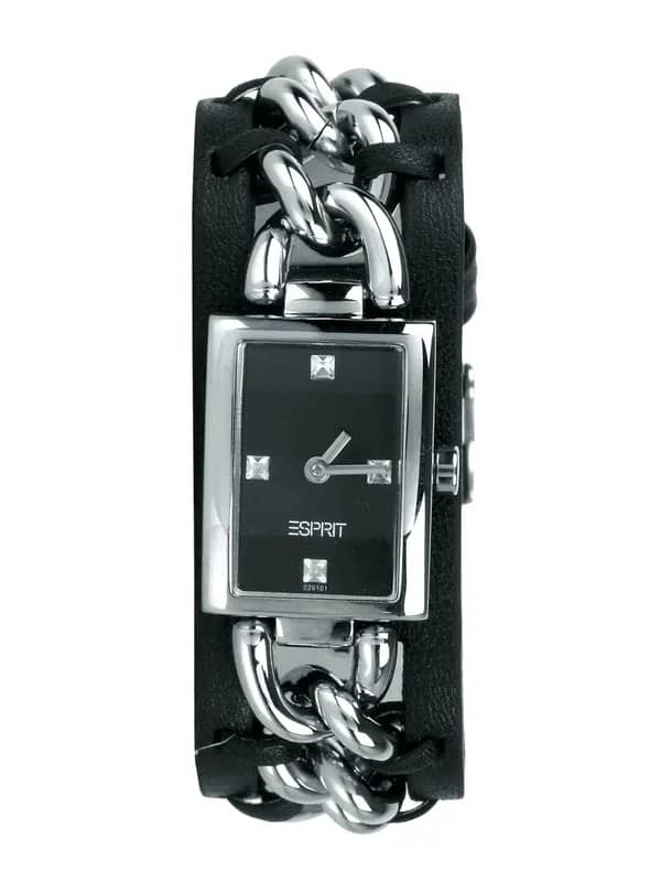 Esprit Women Rough Chic Black Silver Watches