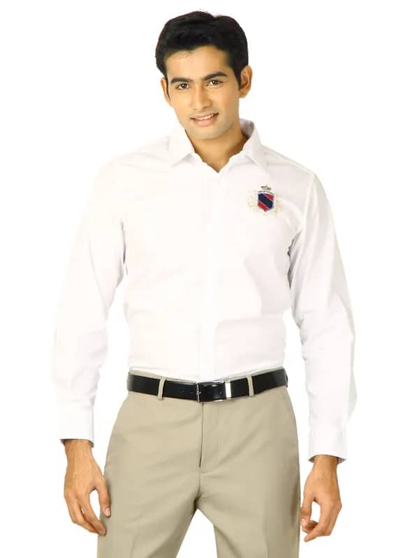 Indigo Nation Men Club Poplin White Shirts