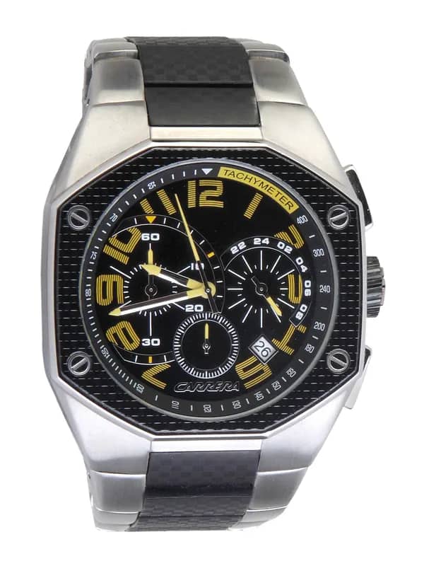 Carrera Men Dial Green Numbers Black Watch