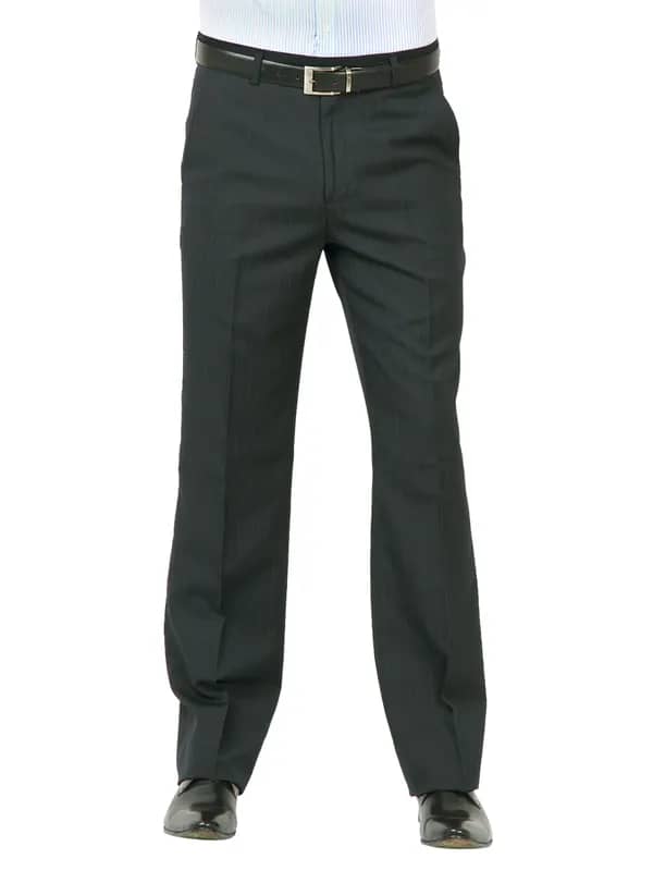 John Miller Men Solid Type Black Trousers