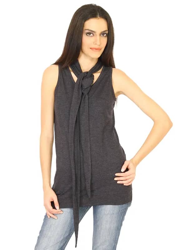 United Colors of Benetton Women Grey Top