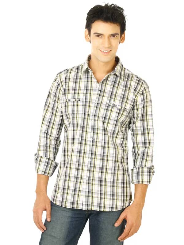 Flying Machine Men Ydc Grey Shirts