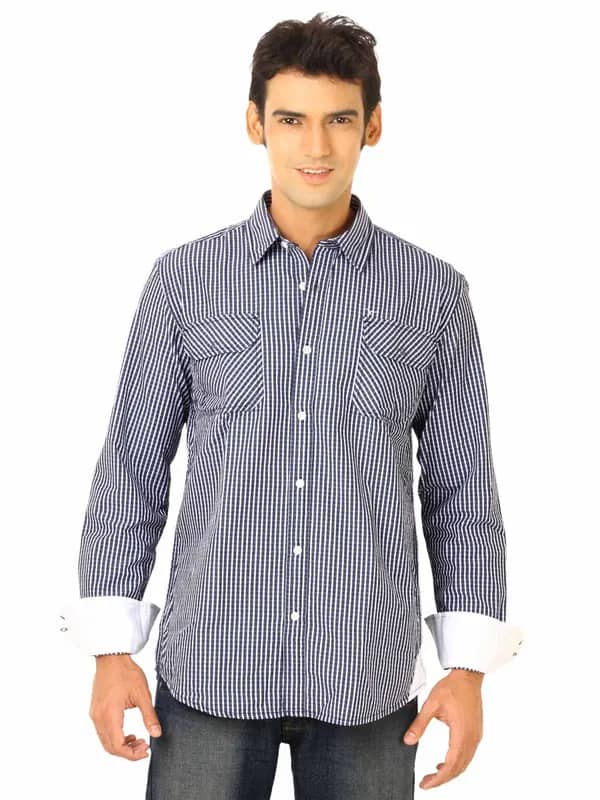 Flying Machine Men Ydc Blue Shirts