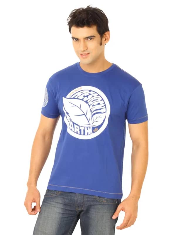 Flying Machine Men HS True Blue Tshirts