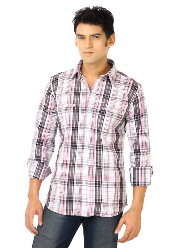 Flying Machine Men Ydc Pink Shirts