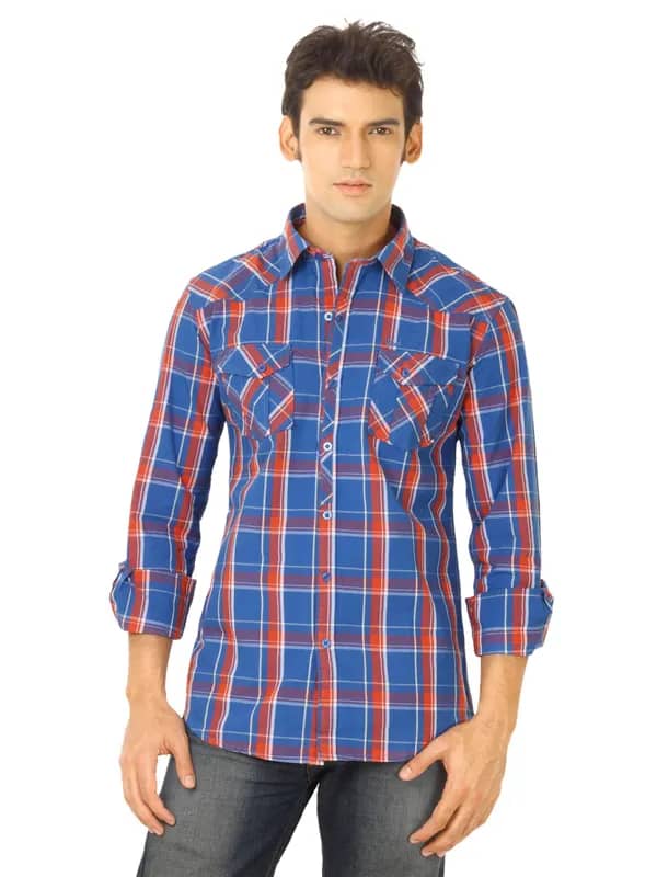 Flying Machine Men Ydc Blue Shirts
