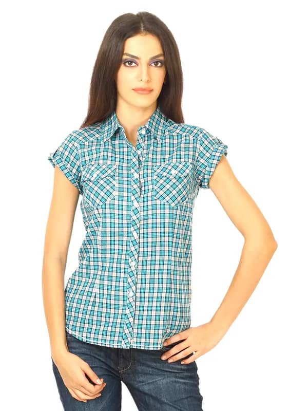 Flying Machine Women HS Blue Shirt