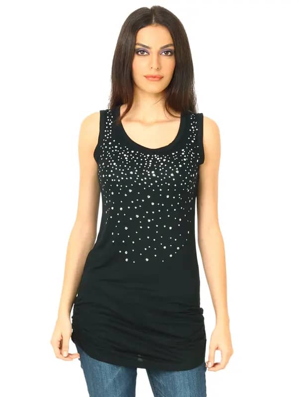 Flying Machine Women RN SL Black Top