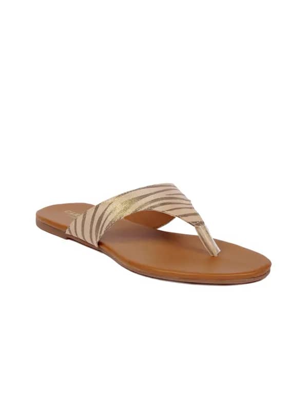 Carlton London Women Casual Gold Slippers
