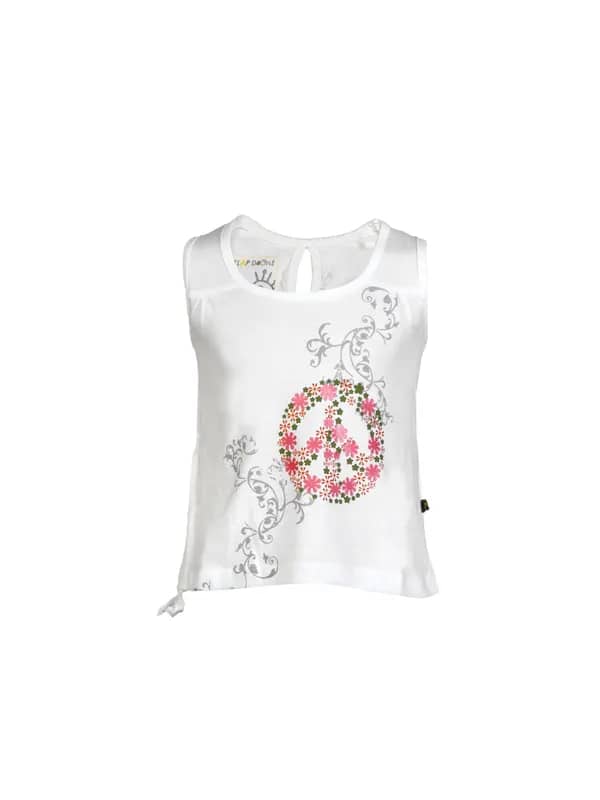 Doodle Girl Little Princess White Tops