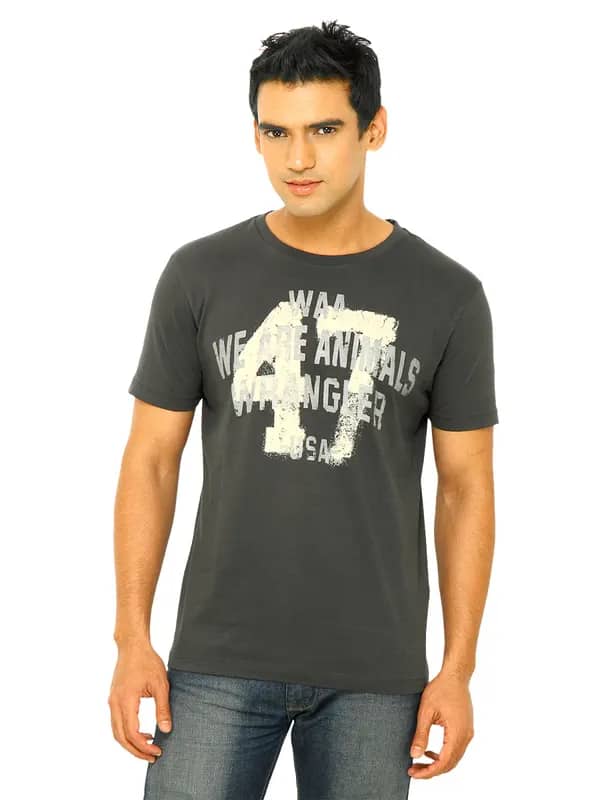 Wrangler Men Grey Glow In Dark T-shirt