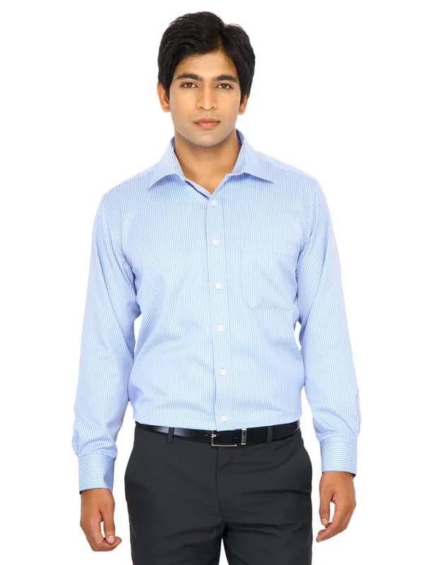 John Miller Men Stripes Blue Shirts
