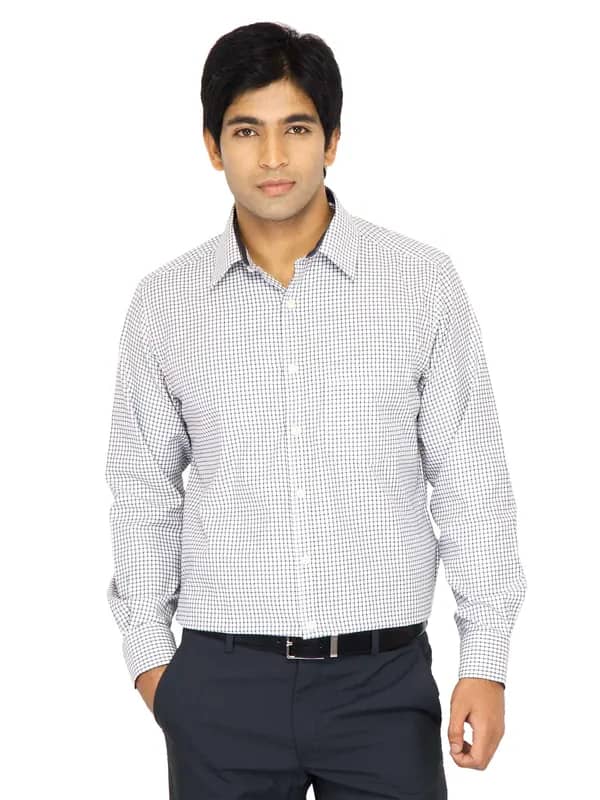 Indigo Nation Men Check White Shirts