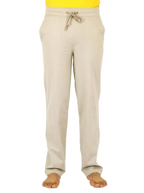 Urban Yoga Men Solid Beige Track Pants