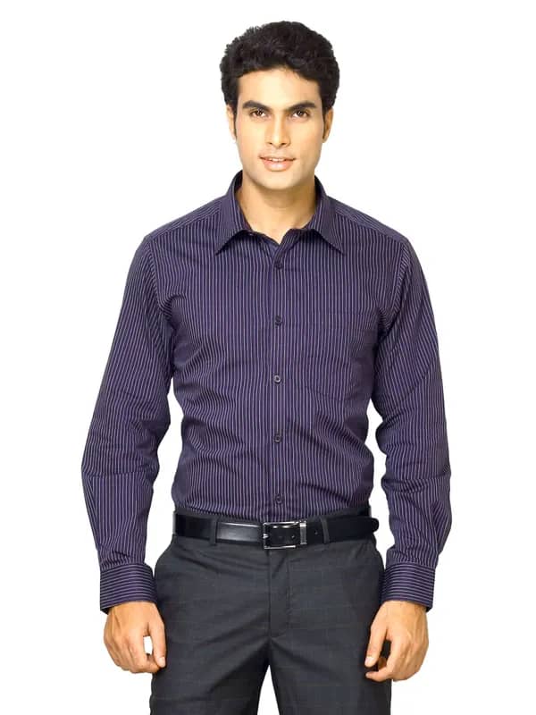Indigo Nation Men Bling Purple Shirts