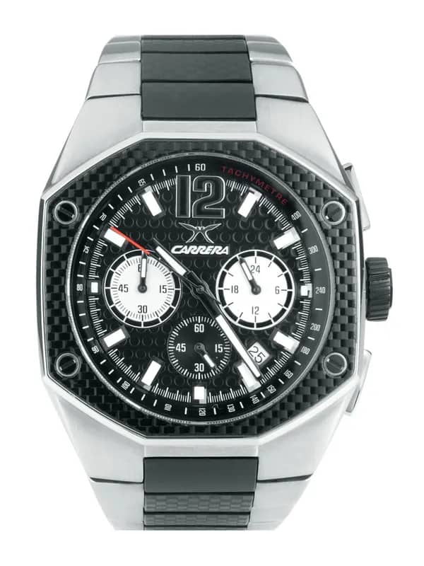 Carrera Men Metal strap Sqaure dial Black Watches