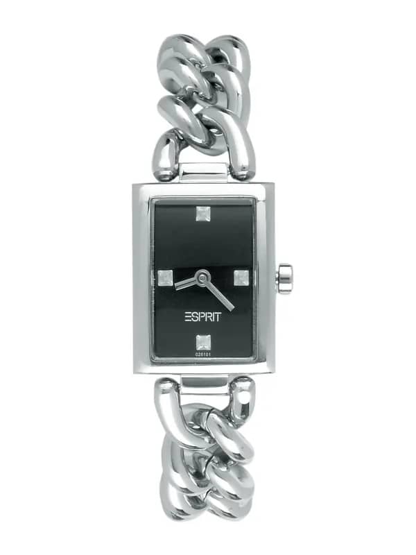 Esprit Women Rough Silver Black Steel Watch