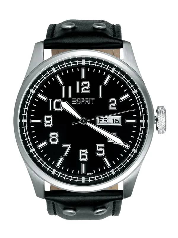Esprit Men Axis Black Steel Watches