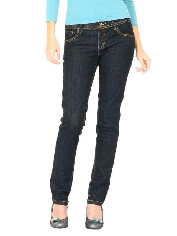 United Colors of Benetton Women Washed Black Jeans