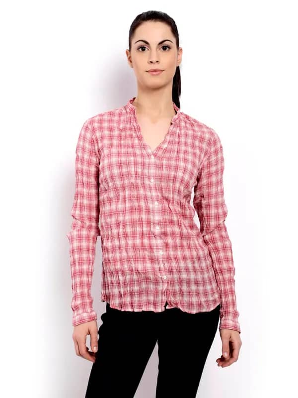 United Colors of Benetton Women Light Winter Orange Shirts