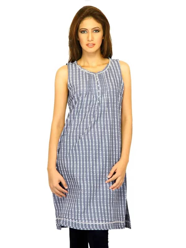W Women Printed Blue Kurtas