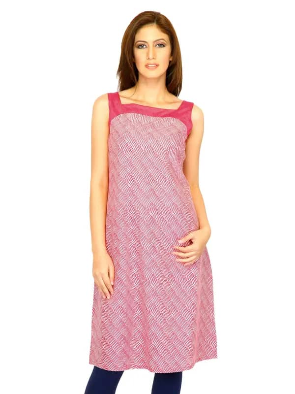W Women Printed Red Kurtas