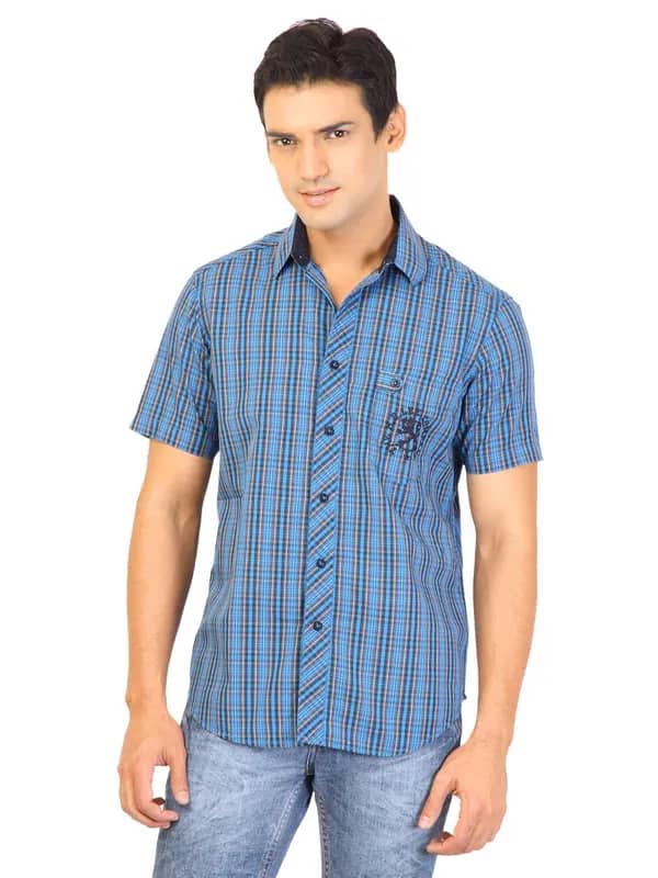 Lee Men Check Blue Shirts