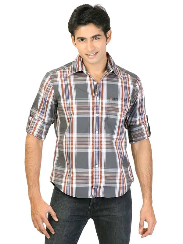 Lee Men Check Grey Shirts