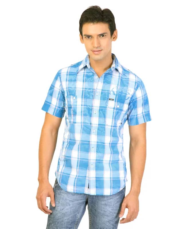 Lee Men Blue Check Shirt