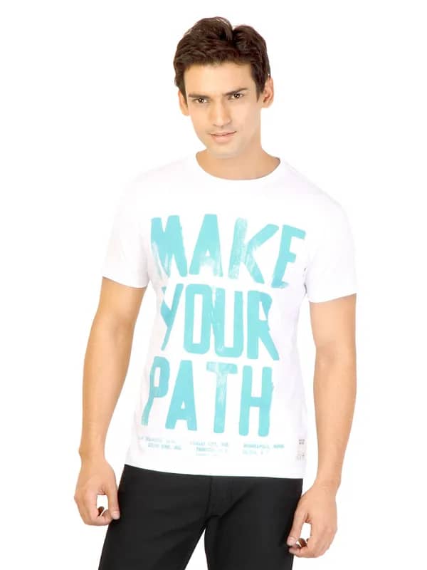 Lee Men Printed White Tshirts