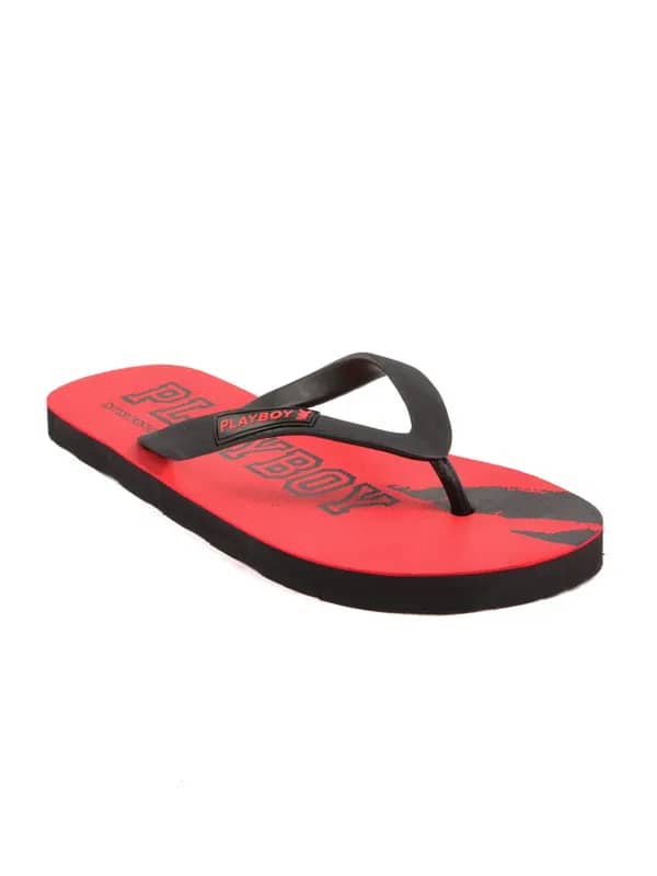 Playboy Men Casual Red Slippers
