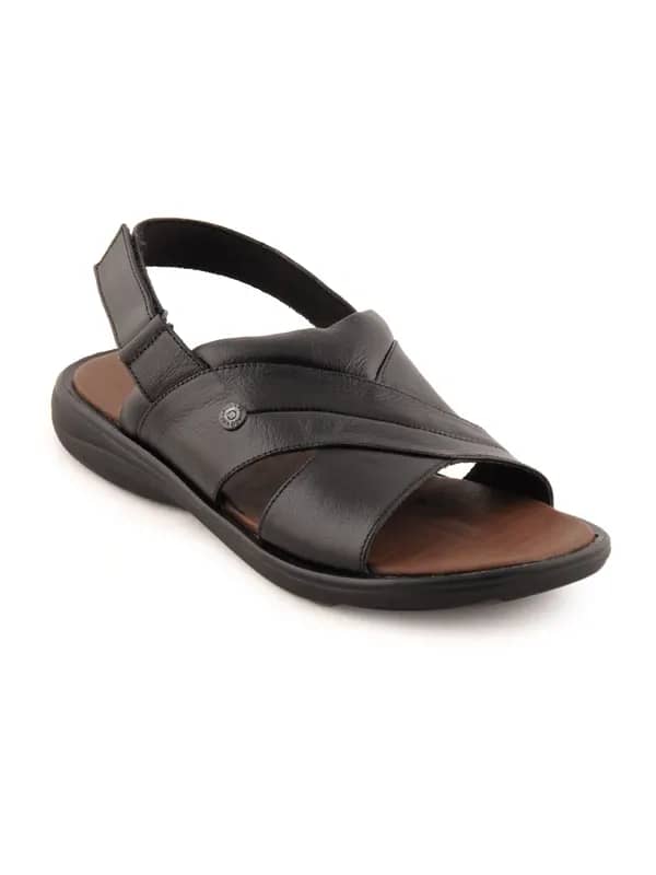 Franco Leone Men Casual Black Sandals