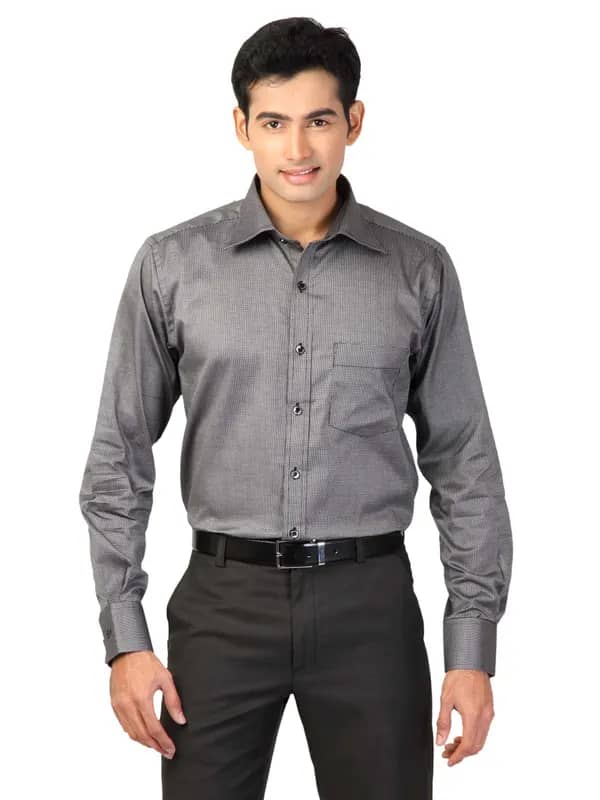 Genesis Men Check Black Shirts
