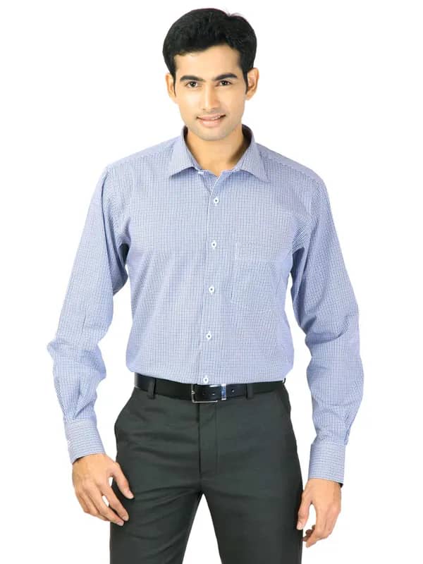 Genesis Men Check Blue Shirts