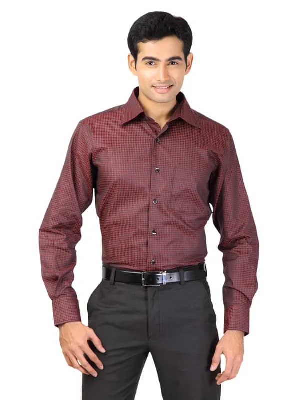 Genesis Men Check Red Shirts