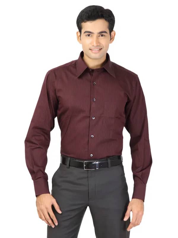 Genesis Men Stripes Red Shirts