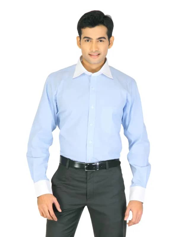 Genesis Blue Striped Formal Shirt