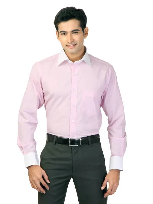 Genesis Pink Striped Formal Shirt