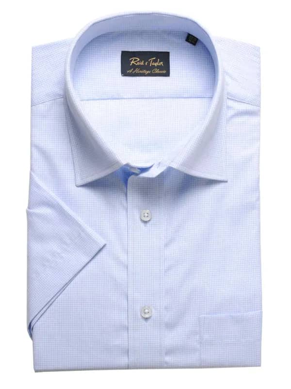 Reid & Taylor Men Check Blue Shirts