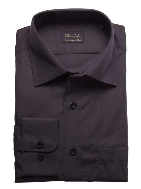 Reid & Taylor Men Solid Black Shirts
