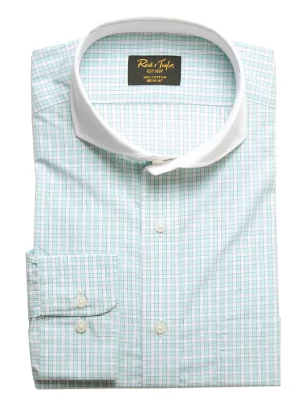 Reid & Taylor Men Check Green Shirts