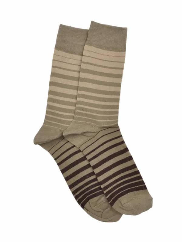 Reid & Taylor Men Stripes Beige Socks