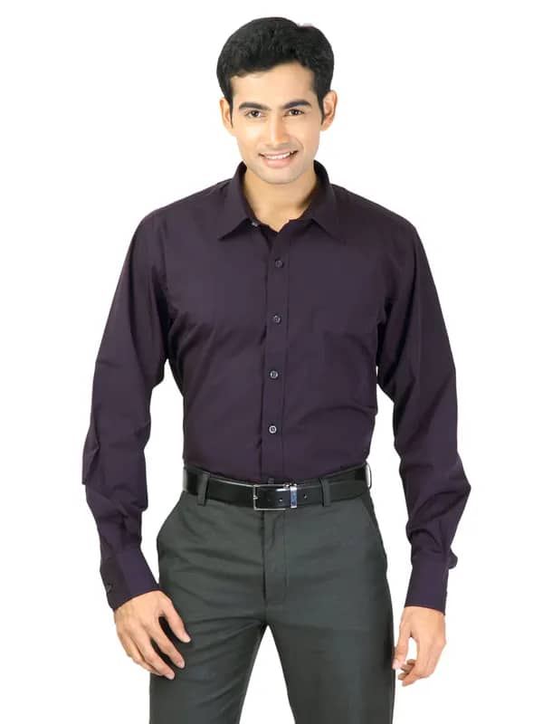 Genesis Men Stripes Purple Shirts