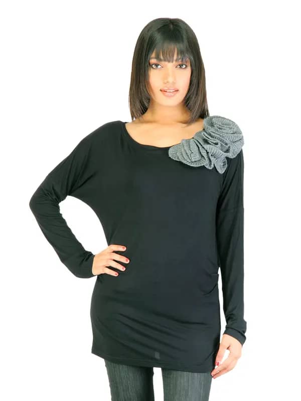 United Colors of Benetton Women Short Black Tops