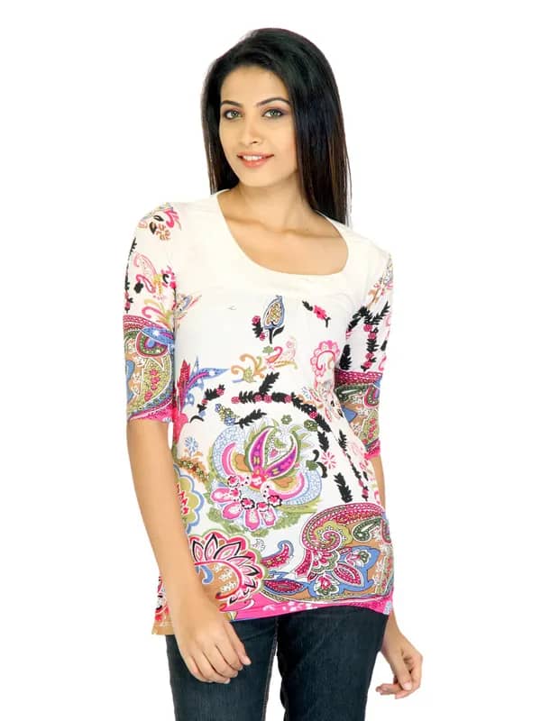 Jealous 21 Women Printed Cream Tops
