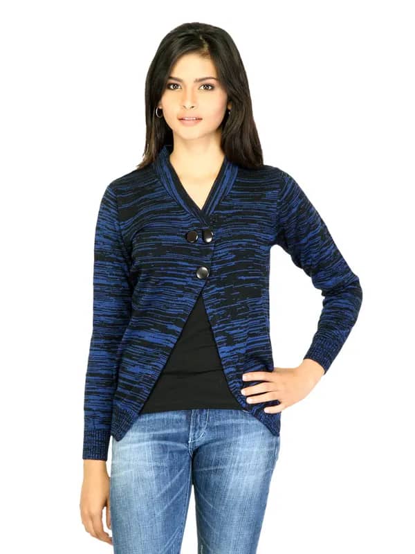 Jealous 21 Women Solid Blue Sweaters