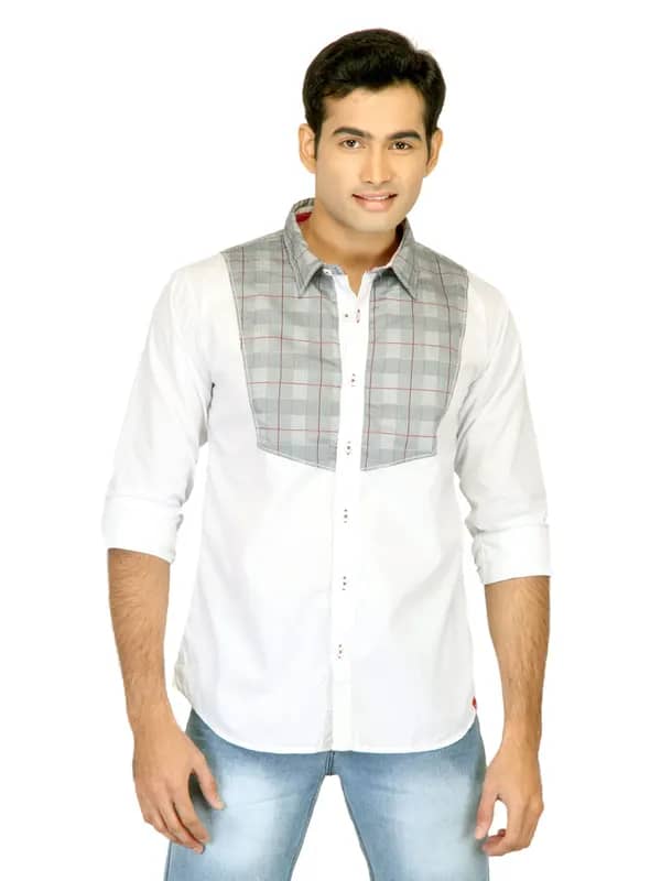 Probase Men Check Grey Shirts