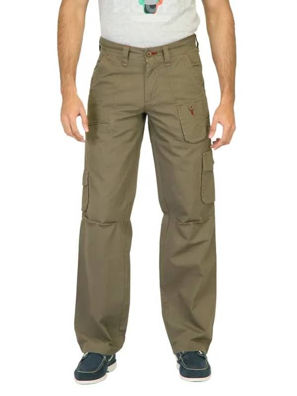 Probase Men Solid Olive Cargos